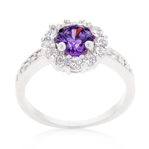 Belle Amethyst Purple Halo Cocktail Ring | 2.2ct