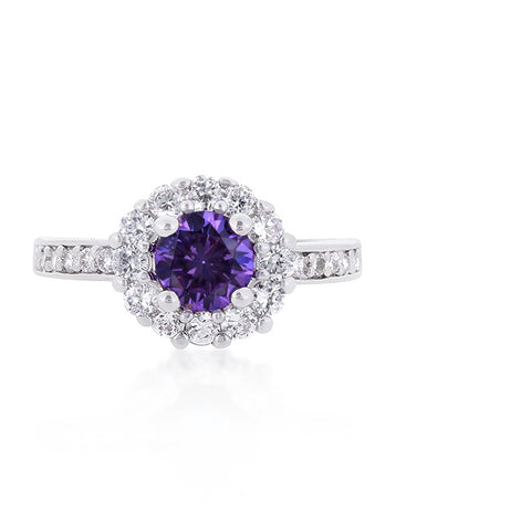 Belle Amethyst Purple Halo Cocktail Ring | 2.2ct