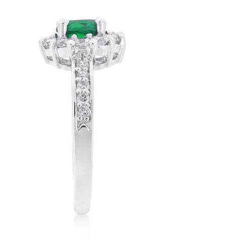 Belle Emerald Green Halo Cocktail Ring | 2.2ct