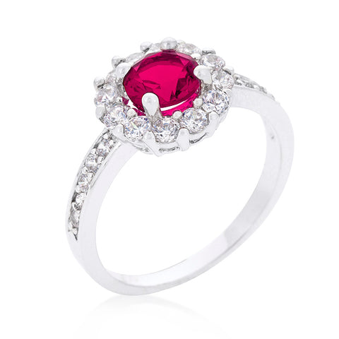 Belle Pink Round Halo Cocktail Ring | 2.2ct