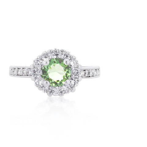 Belle Peridot Green Halo Cocktail Ring | 2.2ct