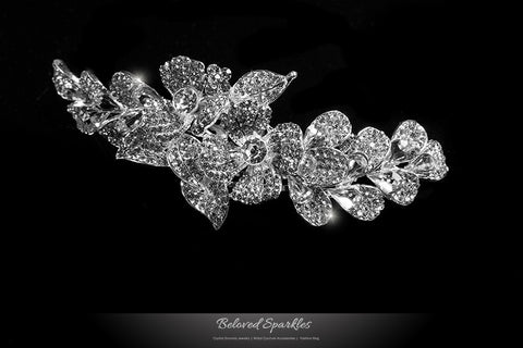 Jetta Delicate Floral Hair Comb | Crystal