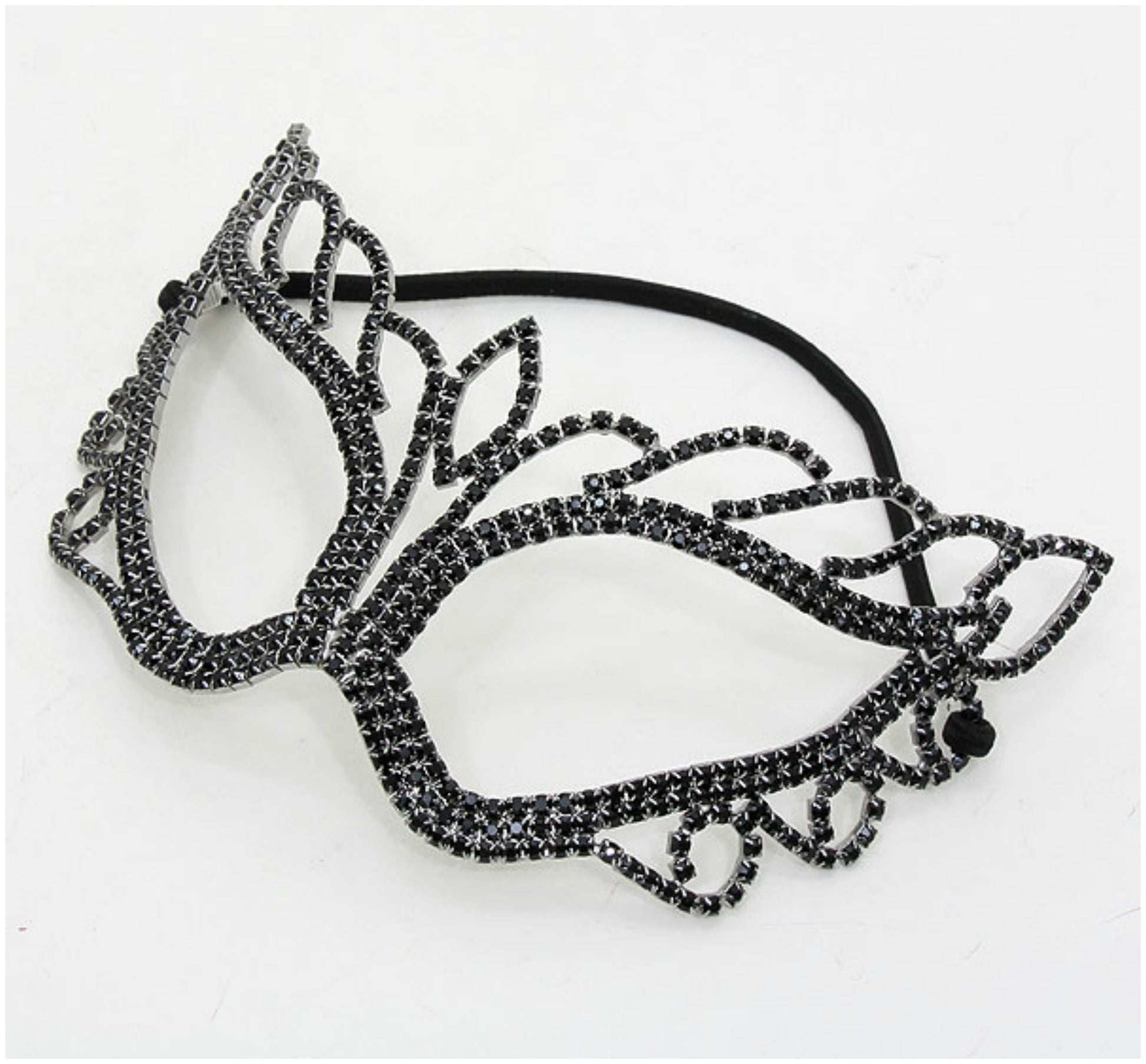 Naomi Black Passion Masquerade Mask | Crystal - Beloved Sparkles
 - 1