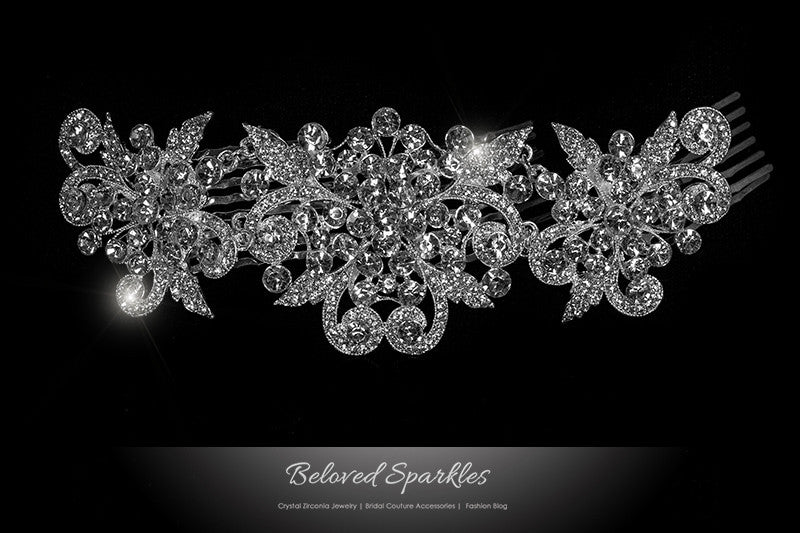 Beatrice Romantic Deco Hair Comb | Crystal - Beloved Sparkles