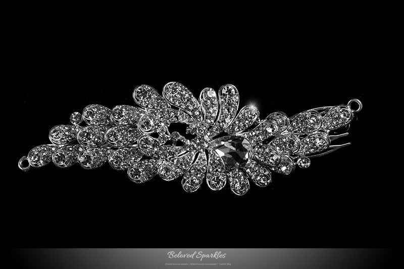 Daisey Bejeweled Floral Hair Comb | Crystal - Beloved Sparkles