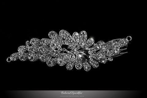 Daisey Bejeweled Floral Hair Comb | Crystal