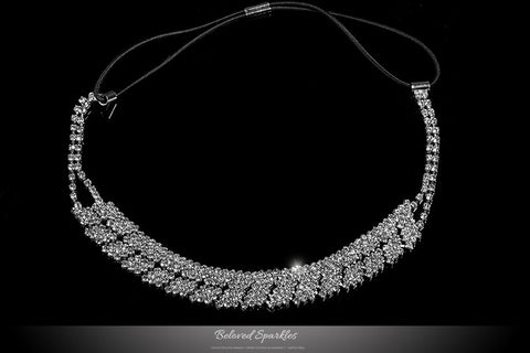 Mina Crystal Cluster Stretch Headband | Rhinestone - Beloved Sparkles
