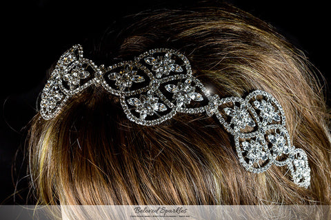 Regina Art Deco Hair Tie Headband | Swarovski Crystal - Beloved Sparkles
 - 5