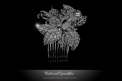 Heidi Bejeweled Leaves Cluster Hair Comb | Swarovski Crystal - Beloved Sparkles