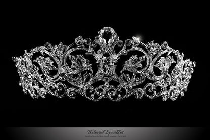 Matilda Victorian Romantic Silver Tiara | Swarovski Crystal - Beloved Sparkles
 - 1