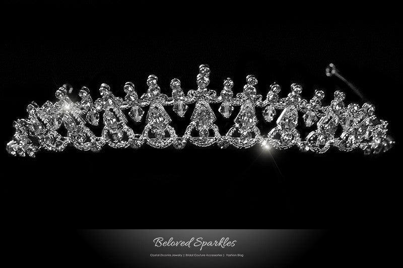 Joanna Art Deco Victorian Swarovski Crystal Tiara. - Beloved Sparkles
 - 1