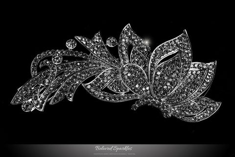 Brook Art Deco Ribbon Hair Comb | Crystal - Beloved Sparkles