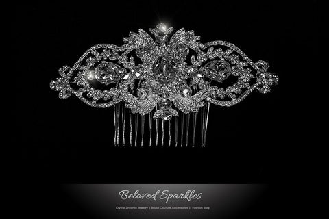 Lanetta Vintage Art Deco Hair Comb | Swarovski Crystal - Beloved Sparkles
 - 1