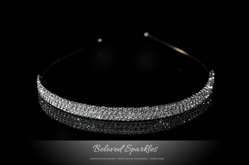 Celes-3 Three Rows Rhinestone Headband | Rhinestone - Beloved Sparkles
 - 1