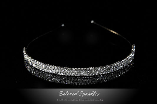 Celes-3 Three Rows Rhinestone Headband | Rhinestone - Beloved Sparkles
 - 1