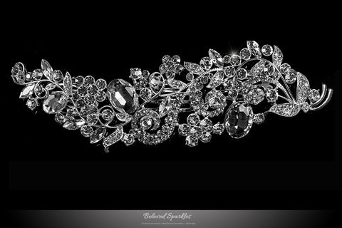 Betsy Bejeweled Floral Hair Comb | Crystal - Beloved Sparkles