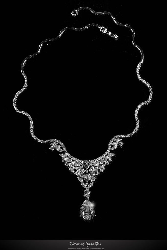 Melita Ornament Dangle Necklace | 60 Carat | Cubic Zirconia – Beloved ...