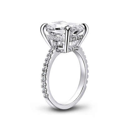 Berlinda 12x10m Cushion CZ Engagement Ring | 6.8ct | 925 Sterling Silver