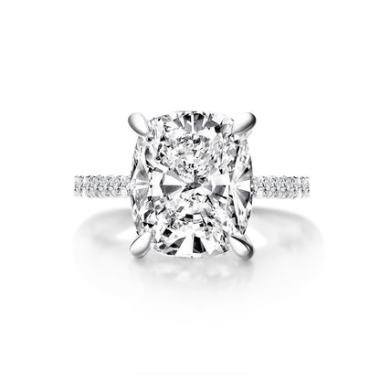 Berlinda 12x10m Cushion CZ Engagement Ring | 6.8ct | 925 Sterling Silver