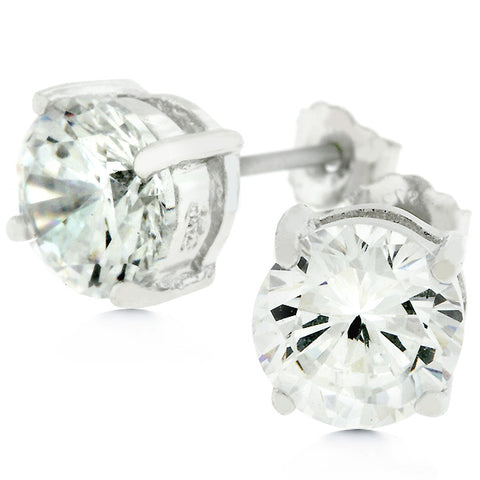 Blossom Round Cut Stud Earrings – 6.25mm | 0.95ct | Sterling Silver