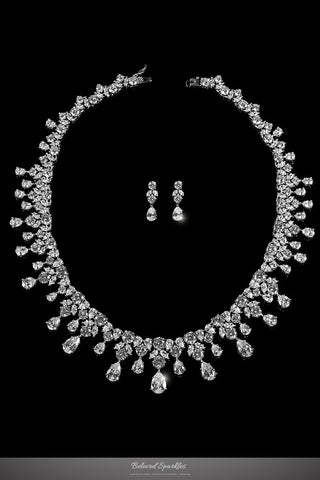 Drina Vintage Luxury Necklace Set | 80 Carat | Cubic Zirconia| - Beloved Sparkles