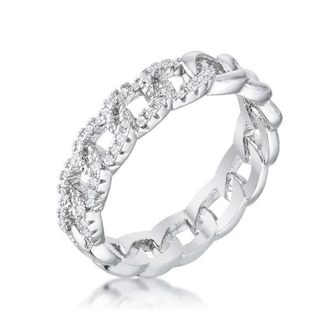 Bridget Interlocking Chain Design CZ Ring