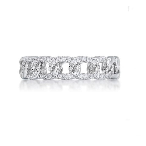 Bridget Interlocking Chain Design CZ Ring