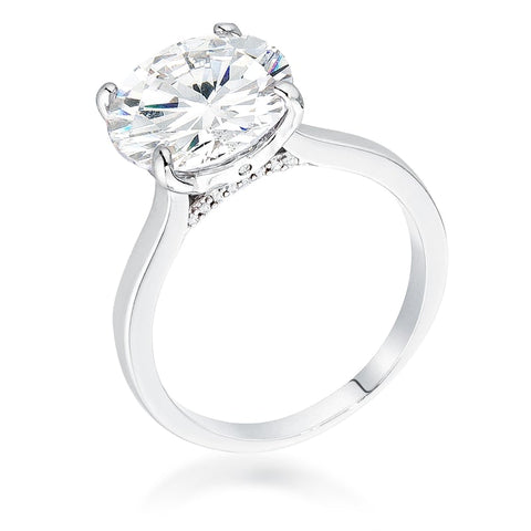 Britney 4.9ct Round Solitaire Engagement Ring | 5ct