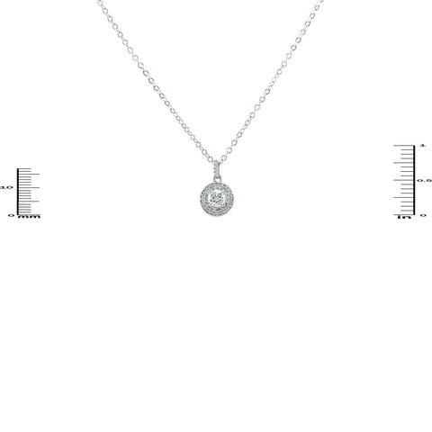 Caita Round Halo Pendant – 12mm | 1.5ct