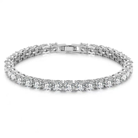 Carla 5mm Round CZ Silver Tennis Bracelet