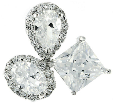 Carlotta Cluster CZ Stud Earrings