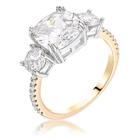 Carmen 2.75ct Cushion CZ Royal Engagement Ring | 3.7ct