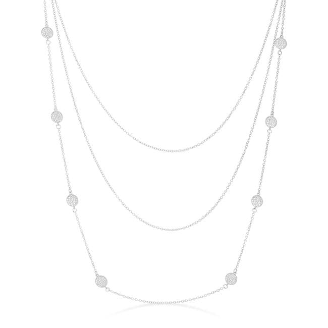 Carol Multi Chain CZ Layered Necklace