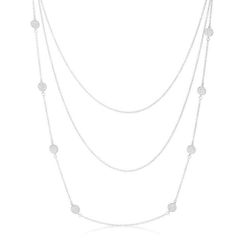 Carol Multi Chain CZ Layered Necklace