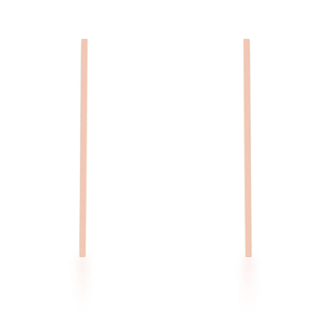 Carolee Rose Gold Long Linear Earrings | Stainless Steel