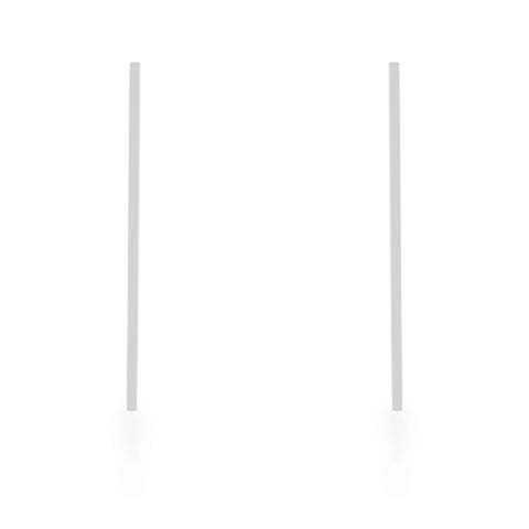 Carolee Silver Long Line Linear Earrings | Stainless Steel