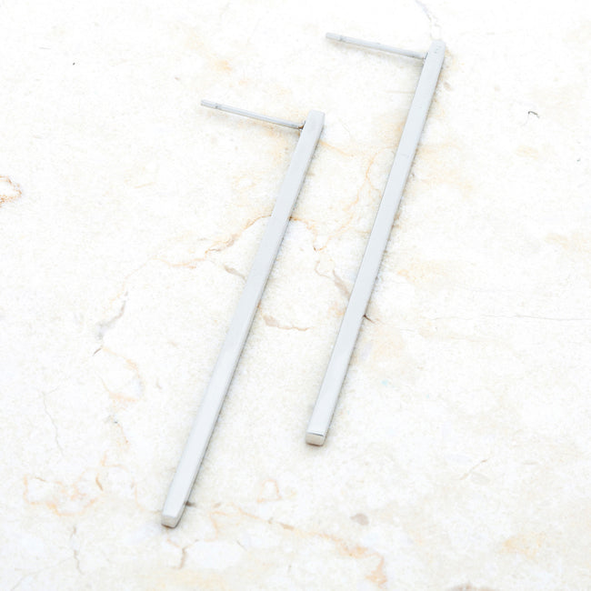 Carolee Rose Gold Long Linear Earrings | Stainless Steel