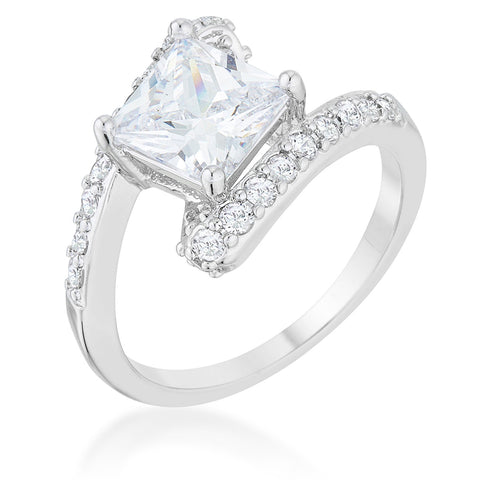 Caroline 2ct Princess CZ Engagement Ring | 2.5ct