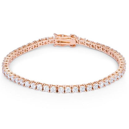 Cassidy 3mm Clear Round Tennis Bracelet – 7in | 10ct