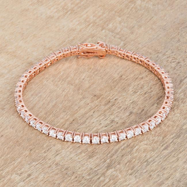 Cassidy 3mm Clear Round Tennis Bracelet – 7in | 10ct