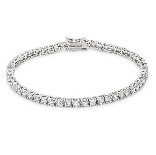 Cassidy 3mm Round CZ Tennis Bracelet – 8in | 10ct