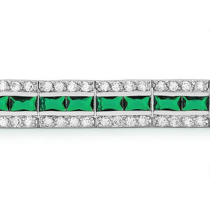 Chante Emerald Radiant Tennis Bracelet - 7.25in | 32ct