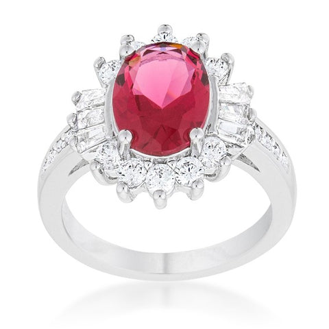 Chrisalee 3ct Fuchsia CZ Cluster Cocktail Ring | 4.5ct