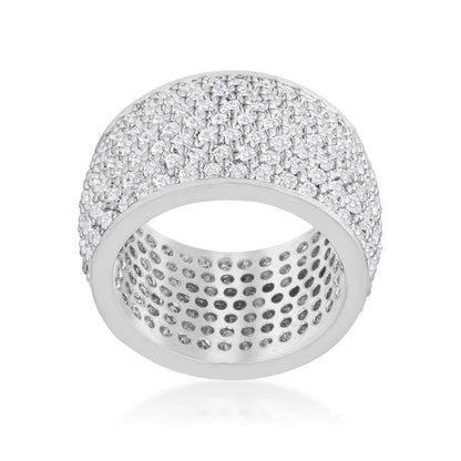 Cherish Wide Pave CZ Eternity Ring | 12ct