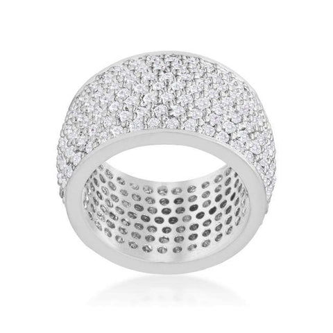 Cherish Wide Pave CZ Eternity Ring | 12ct