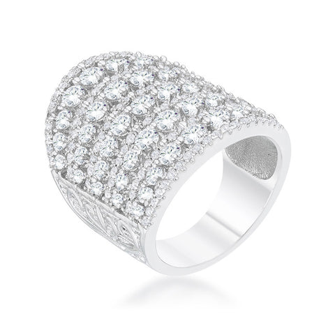Charlyn Art Deco Cluster Statement Cocktail Ring | 7 Carat | Cubic Zirconia - Beloved Sparkles
