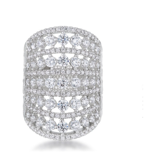 Charlyn Art Deco Cluster Statement Cocktail Ring | 7ct