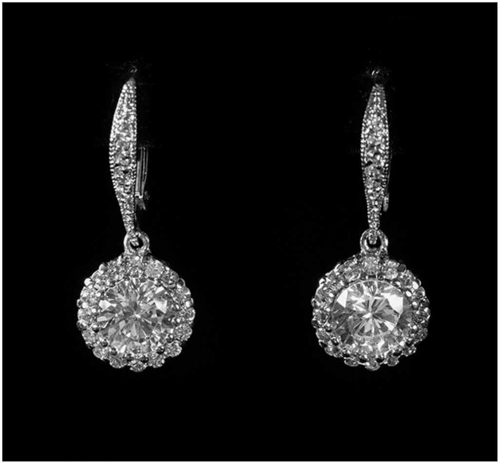 Chasity Round Drop Earrings | 2.8ct