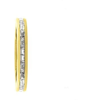 Chela Baguette Eternity Stackable Gold Ring | 2ct | 18k Gold