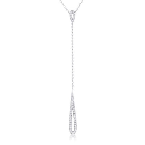 Chrisette CZ Lariat Necklace